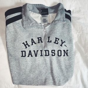 Harley Davidson cropped quarter zip
